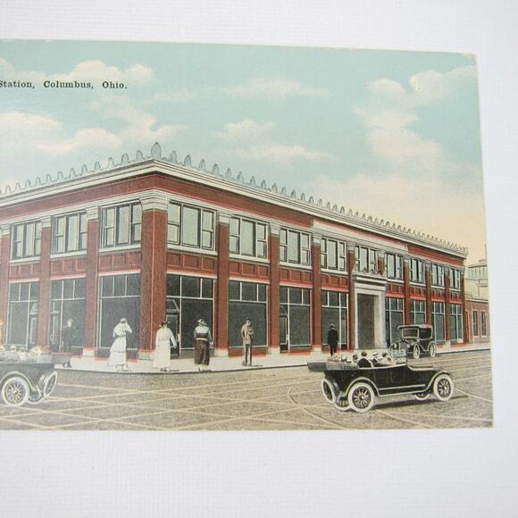 Postcard Interurban Station Terminal Columbus Ohio Electric Railway UNPOSTED - Picture 11 of 12